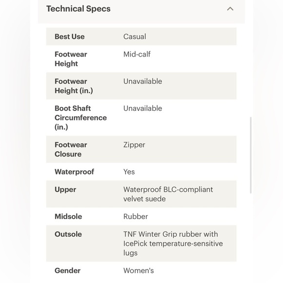 The North Face Bridgeton side zip winter boots women’s size 9 brown - Picture 11 of 13